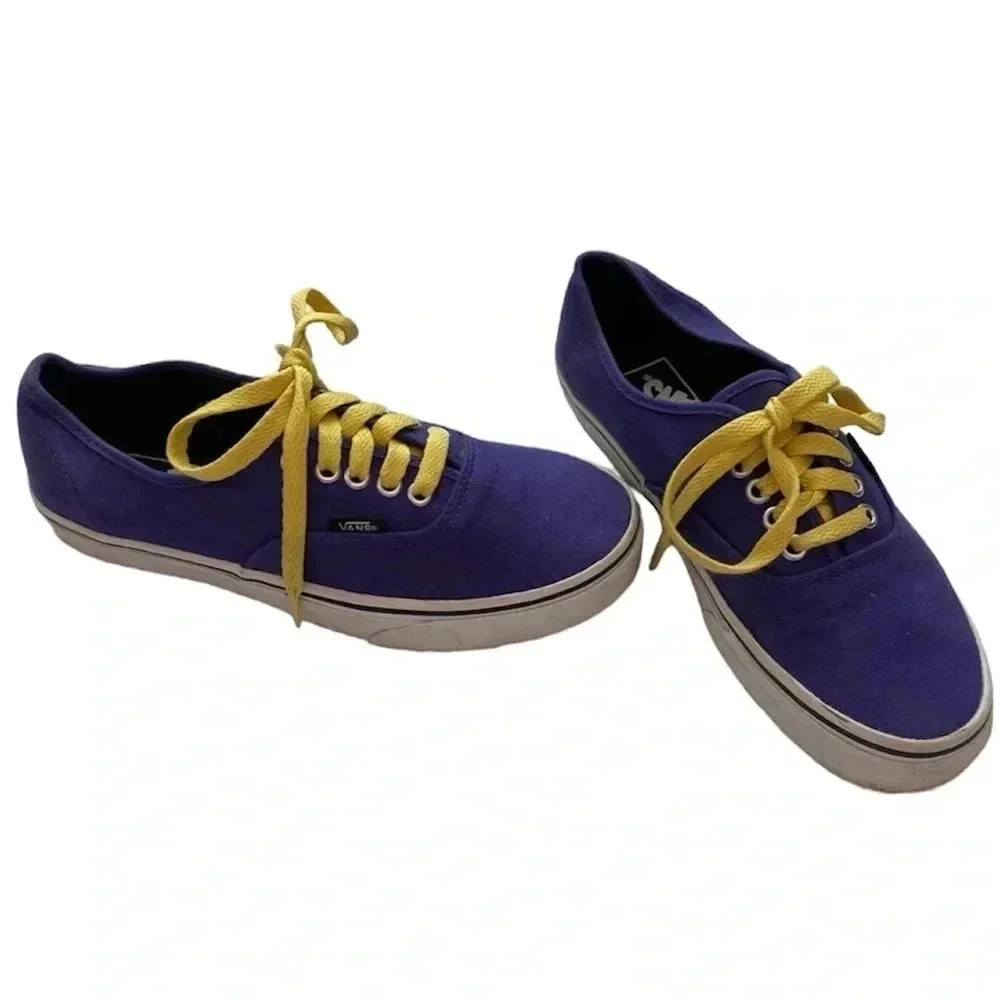 Vans Classic Off The Wall Low Top purple and White Shoes, Size 8.5 skateboard - Picture 3 of 4